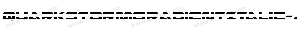 QuarkStormGradientItalic-aRBR字体转换