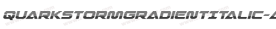 QuarkStormGradientItalic-aRBR字体转换