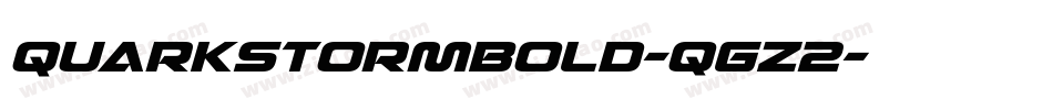 QuarkStormBold-qgZ2字体转换