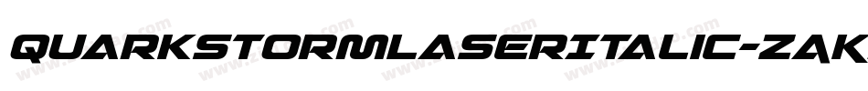 QuarkStormLaserItalic-ZAKm字体转换