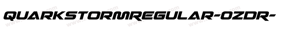 QuarkStormRegular-0ZDR字体转换