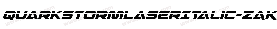 QuarkStormLaserItalic-ZAKm字体转换