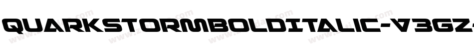 QuarkStormBoldItalic-V3Gz字体转换