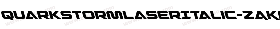 QuarkStormLaserItalic-ZAKm字体转换