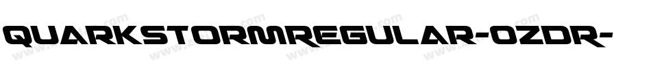QuarkStormRegular-0ZDR字体转换