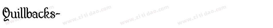 Quillbacks字体转换