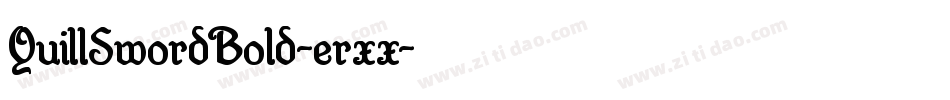 QuillSwordBold-erxx字体转换