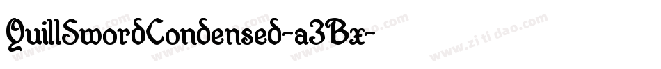 QuillSwordCondensed-a3Bx字体转换