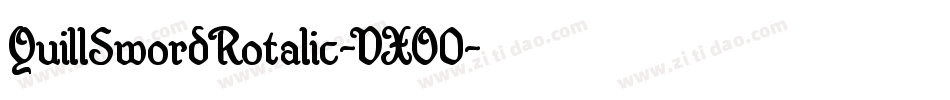 QuillSwordRotalic-VXO0字体转换 QuillSwordRotalic-VXO0字体转换