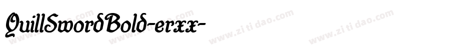 QuillSwordBold-erxx字体转换