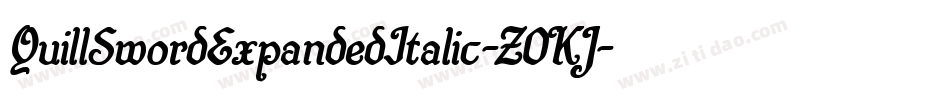 QuillSwordExpandedItalic-Z0KJ字体转换