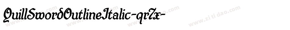 QuillSwordOutlineItalic-qr7x字体转换