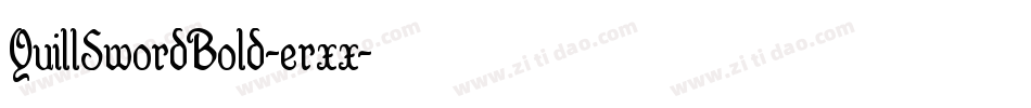 QuillSwordBold-erxx字体转换