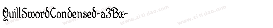 QuillSwordCondensed-a3Bx字体转换