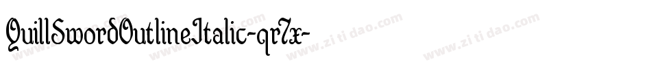 QuillSwordOutlineItalic-qr7x字体转换
