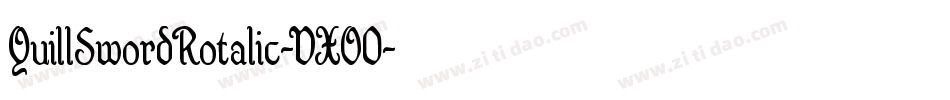 QuillSwordRotalic-VXO0字体转换 QuillSwordRotalic-VXO0字体转换
