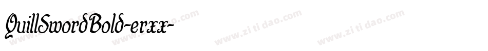 QuillSwordBold-erxx字体转换