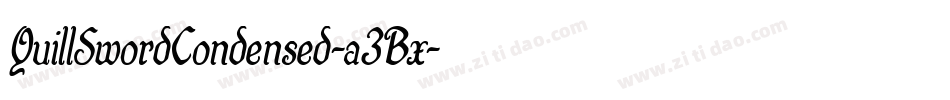 QuillSwordCondensed-a3Bx字体转换