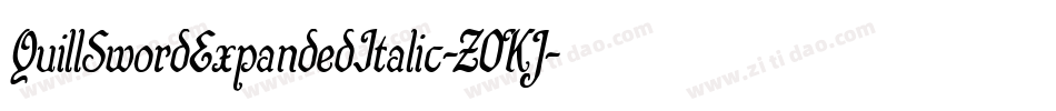 QuillSwordExpandedItalic-Z0KJ字体转换
