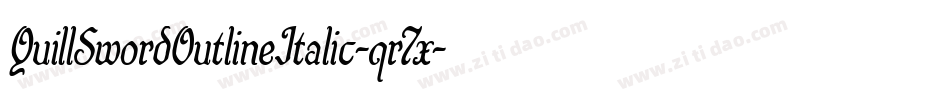 QuillSwordOutlineItalic-qr7x字体转换