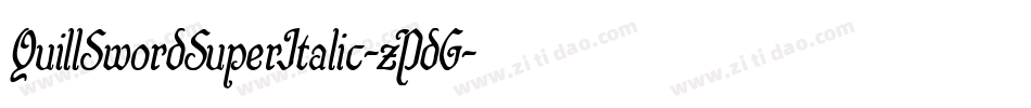 QuillSwordSuperItalic-zPdG字体转换