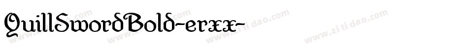 QuillSwordBold-erxx字体转换