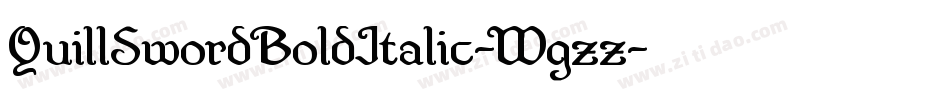 QuillSwordBoldItalic-Wgzz字体转换