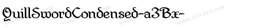 QuillSwordCondensed-a3Bx字体转换