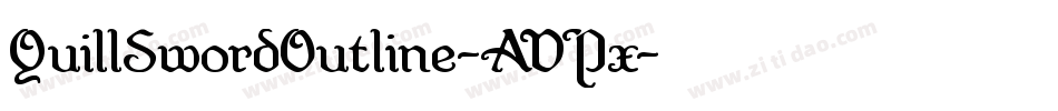 QuillSwordOutline-AVPx字体转换