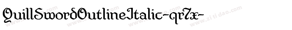 QuillSwordOutlineItalic-qr7x字体转换