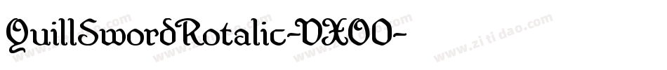 QuillSwordRotalic-VXO0字体转换 QuillSwordRotalic-VXO0字体转换