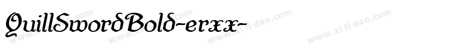 QuillSwordBold-erxx字体转换