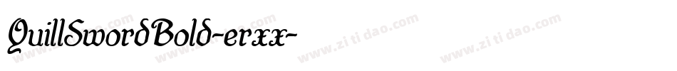 QuillSwordBold-erxx字体转换