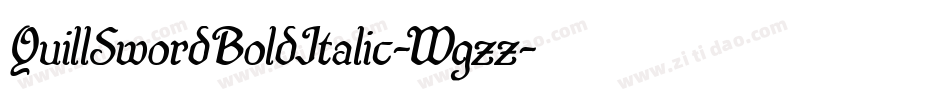 QuillSwordBoldItalic-Wgzz字体转换