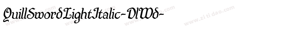 QuillSwordLightItalic-DlWd字体转换