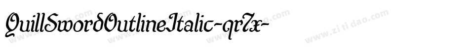 QuillSwordOutlineItalic-qr7x字体转换