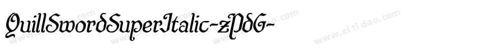 QuillSwordSuperItalic-zPdG字体转换