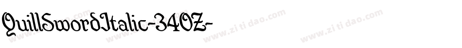 QuillSwordItalic-34OZ字体转换 QuillSwordItalic-34OZ字体转换