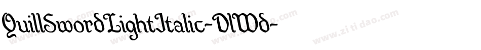 QuillSwordLightItalic-DlWd字体转换