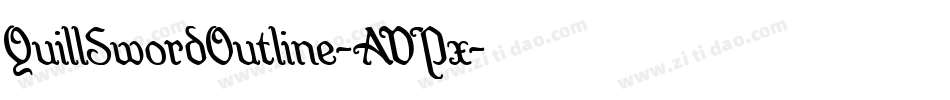 QuillSwordOutline-AVPx字体转换