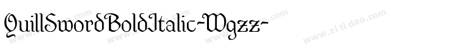 QuillSwordBoldItalic-Wgzz字体转换