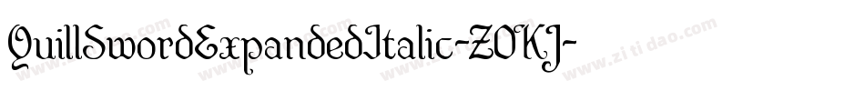 QuillSwordExpandedItalic-Z0KJ字体转换