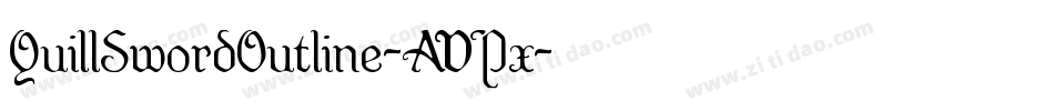 QuillSwordOutline-AVPx字体转换