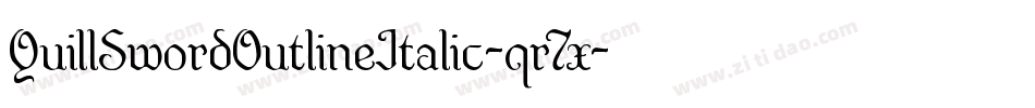 QuillSwordOutlineItalic-qr7x字体转换