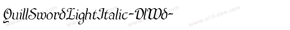 QuillSwordLightItalic-DlWd字体转换