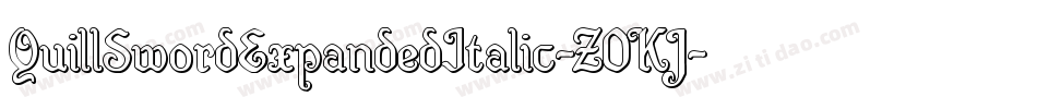 QuillSwordExpandedItalic-Z0KJ字体转换