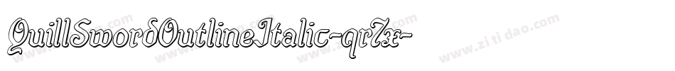 QuillSwordOutlineItalic-qr7x字体转换