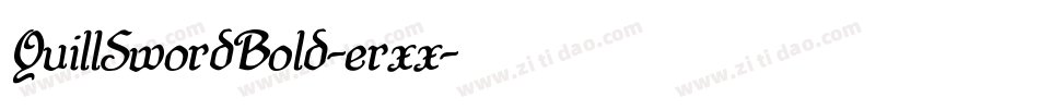 QuillSwordBold-erxx字体转换