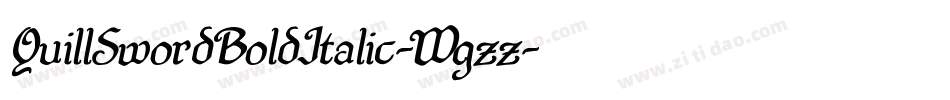 QuillSwordBoldItalic-Wgzz字体转换