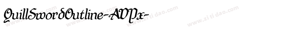 QuillSwordOutline-AVPx字体转换